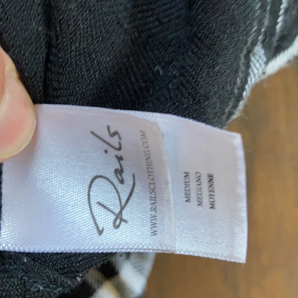 Rails Dylan Black/White Button Down Flannel - Picture 5 of 6